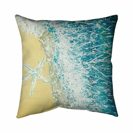 BEGIN HOME DECOR 20 x 20 in. Left Side Seastar-Double Sided Print Indoor Pillow 5541-2020-CO80